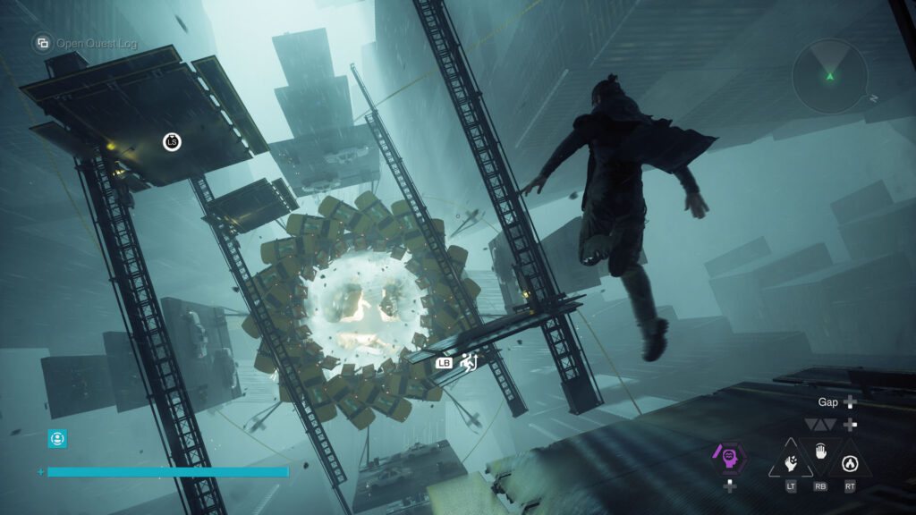 Dylan Faden using gravitational abilities to cross a distorted Manhattan zone