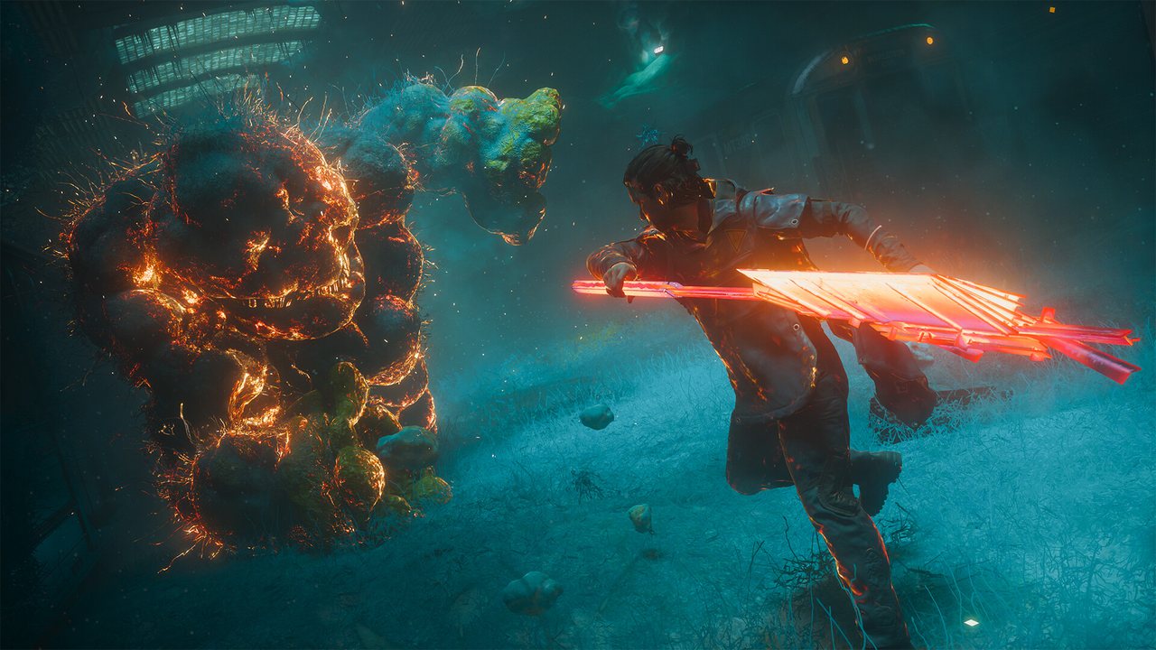 Dylan Faden unleashing a paranatural ability against enemies in a flooded district